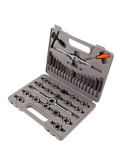 Набор метчиков и плашек М3-М12, плашко-метчикодержатель, 40 предметов, пластиковый бокс Sparta