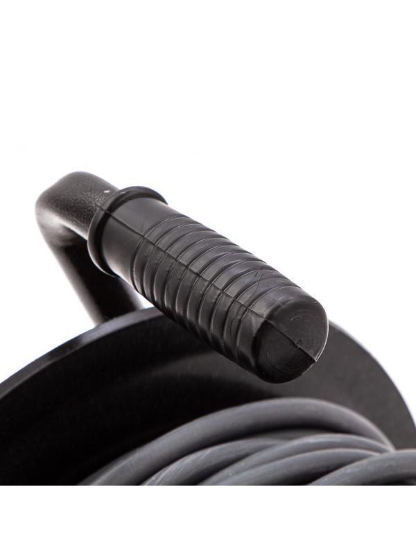 Удлинитель силовой 30 м, 16А, тип УХ10, ПВС, усиленный, на кабельной катушке, 4 розетки без заземления Сибртех