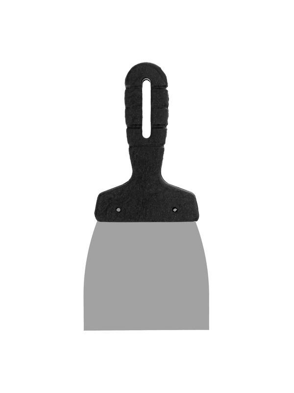 Шпательная лопатка из нержавеющей стали, 100 мм, пластмассовая ручка Сибртех