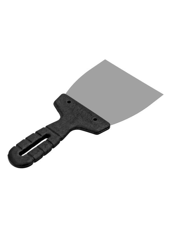 Шпательная лопатка из нержавеющей стали, 100 мм, пластмассовая ручка Сибртех