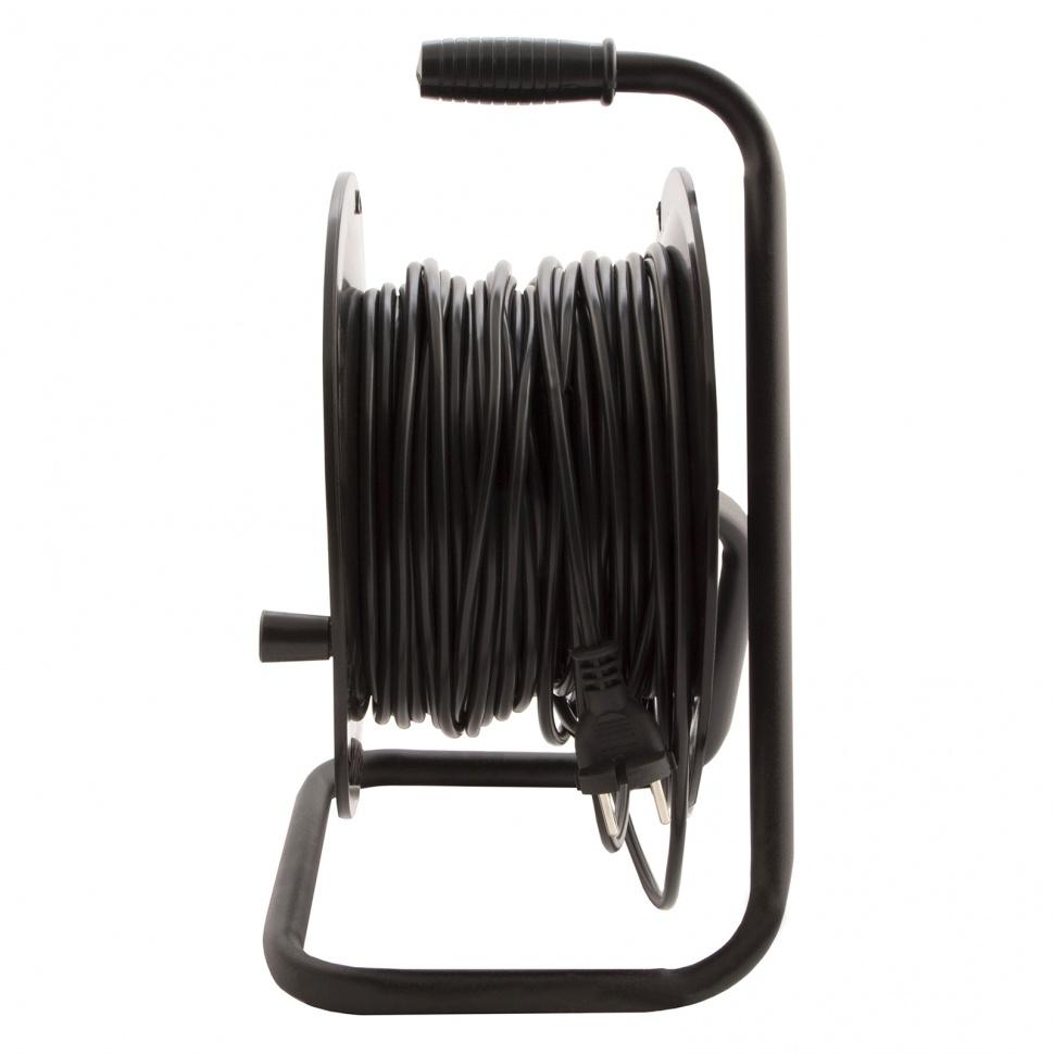 Удлинитель силовой 40 м, 10А, тип УХ10, ПВС, на кабельной катушке, 4 розетки без заземления Сибртех