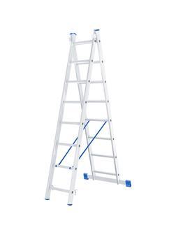 Лестница, 2 х 8 ступеней, алюминиевая, двухсекционная, Россия, Сибртех