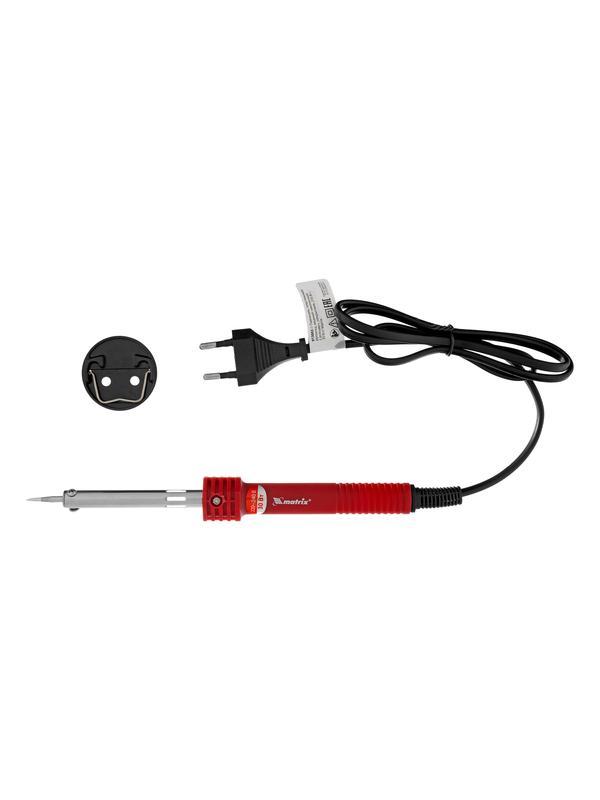 Паяльник, пластиковая рукоятка, медный наконечник с долговечным защитным покрытием, 220 В, 30 W Matrix