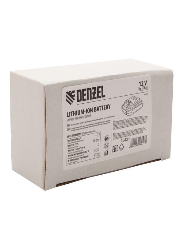 Батарея аккумуляторная IB-12-2.0, Li-Ion, 12 В, 2.0 А/ч Denzel