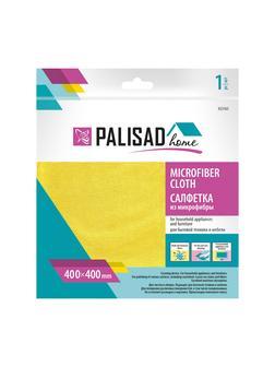 Салфетка из микрофибры жемчужная для бытовой техники и мебели, 400 x 400 мм, желтая, Home Palisad