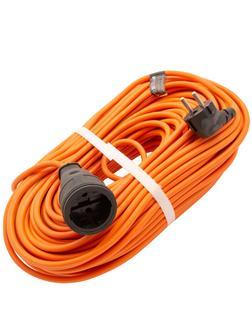 Удлинитель-шнур силовой 50 м, 16А, тип УХ16, ПВС, 1 розетка без заземления Сибртех