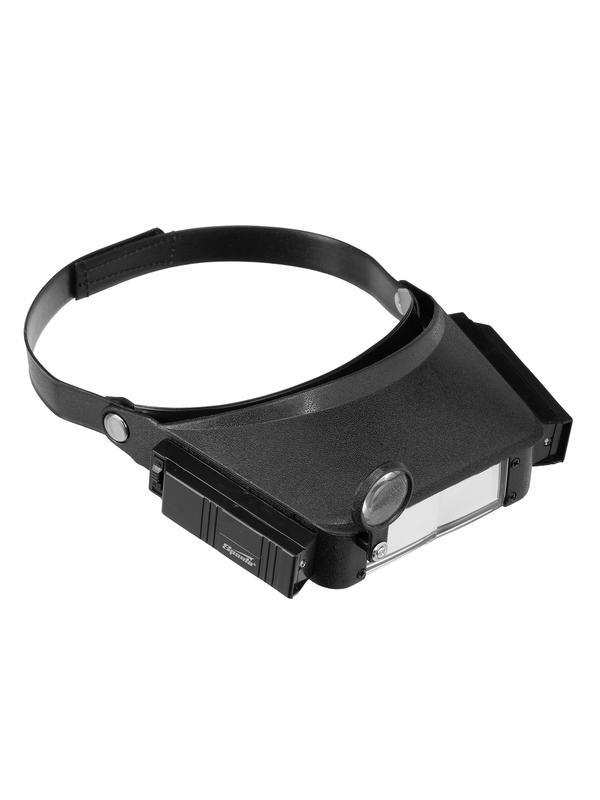 Лупа с дополнительными линзами, с подсветкой, для закрепления на голове Sparta