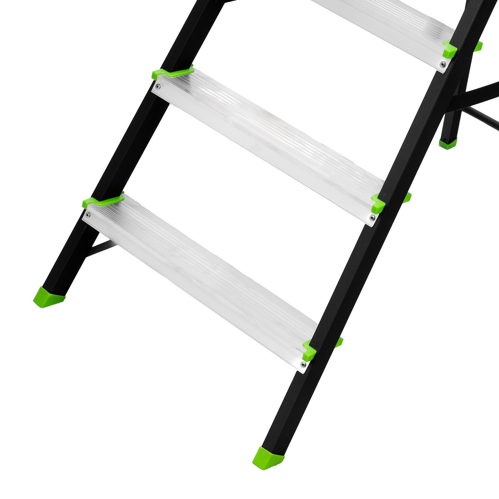 Стремянка, 6 ступеней, стальной профиль, алюминиевые ступени Россия Сибртех