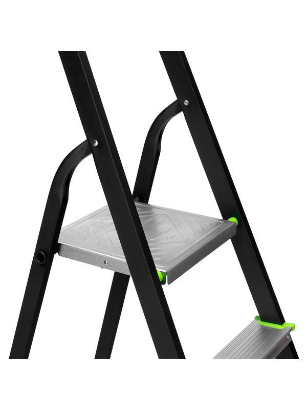 Стремянка, 6 ступеней, стальной профиль, алюминиевые ступени Россия Сибртех