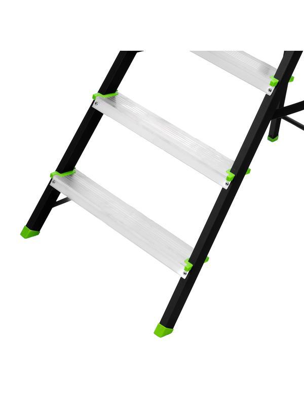 Стремянка, 6 ступеней, стальной профиль, алюминиевые ступени Россия Сибртех