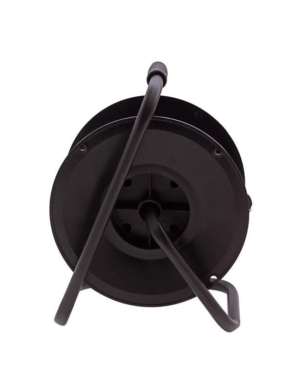 Удлинитель силовой 30 м, 16А, тип УХ10, ПВС, на кабельной катушке, 4 розетки без заземления Сибртех