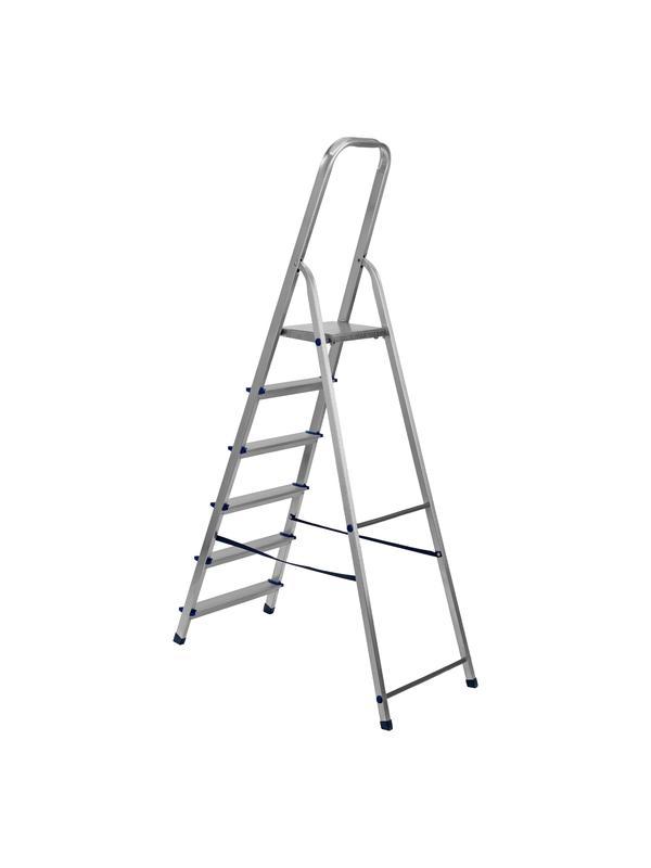 Стремянка, 6 ступеней, алюминиевая, Россия, Сибртех