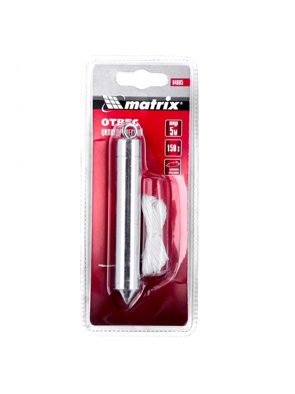 Отвес цилиндрический, 150 г, шнур 5 м Matrix