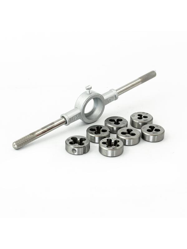 Набор плашек М3-М12, 8 предметов Сибртех