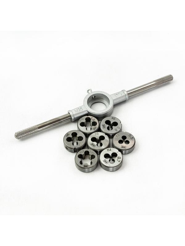 Набор плашек М3-М12, 8 предметов Сибртех