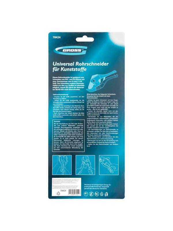 Ножницы для резки изделий из ПВХ, универсальные, D 42 мм, порошковое покрытие рукояток Gross