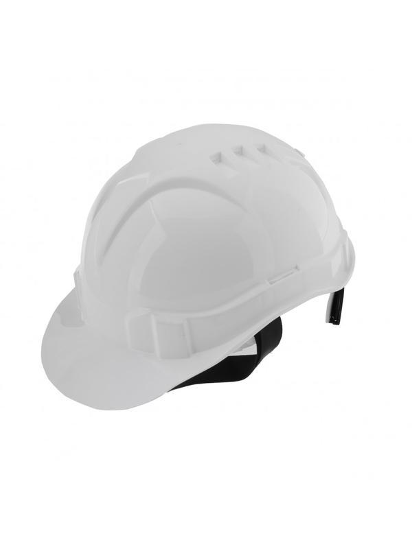Каска защитная с храповым механизмом, Европласт, белая Россия Сибртех
