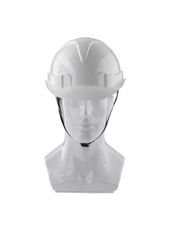 Каска защитная с храповым механизмом, Европласт, белая Россия Сибртех