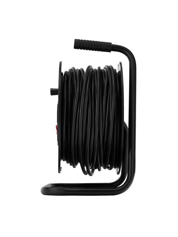 Удлинитель силовой на кабельной катушке, ПВС, 50 м, 4 розетки, 16А, тип УХз16, Россия Сибртех