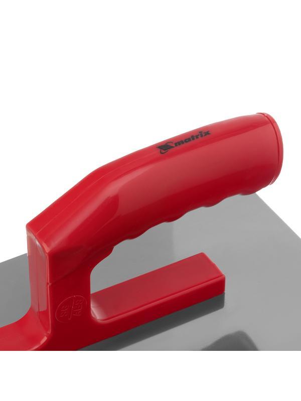 Гладилка стальная, 280 х 130 мм, зеркальная полировка, пластмассовая ручка Matrix