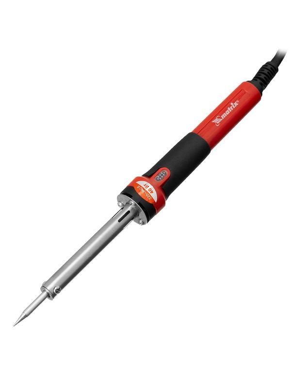 Паяльник, пластик ABS, класс защиты 1, индикатор, медный наконечник с долговечным покрытием, 220 В, 40 W Matrix