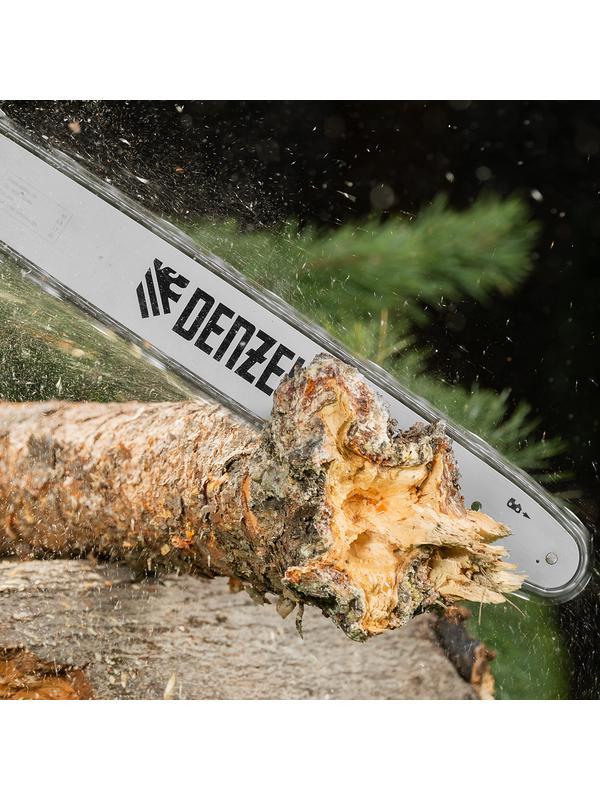 Пила цепная электрическая EDS-2200, 2.2 кВт,продольная, шина 45 см, шаг 3/8, паз 1.3 мм, 62 звена Denzel