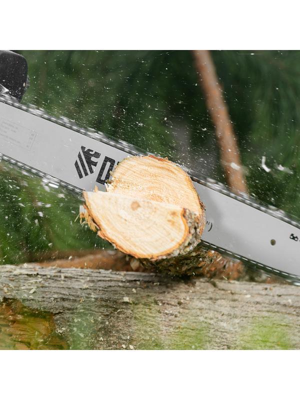 Пила цепная электрическая EDS-2200, 2.2 кВт,продольная, шина 45 см, шаг 3/8, паз 1.3 мм, 62 звена Denzel