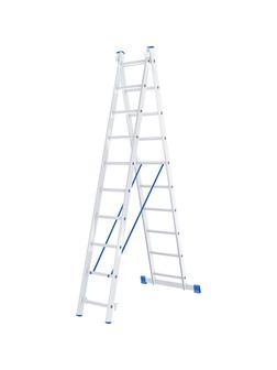 Лестница, 2 х 10 ступеней, алюминиевая, двухсекционная, Россия, Сибртех