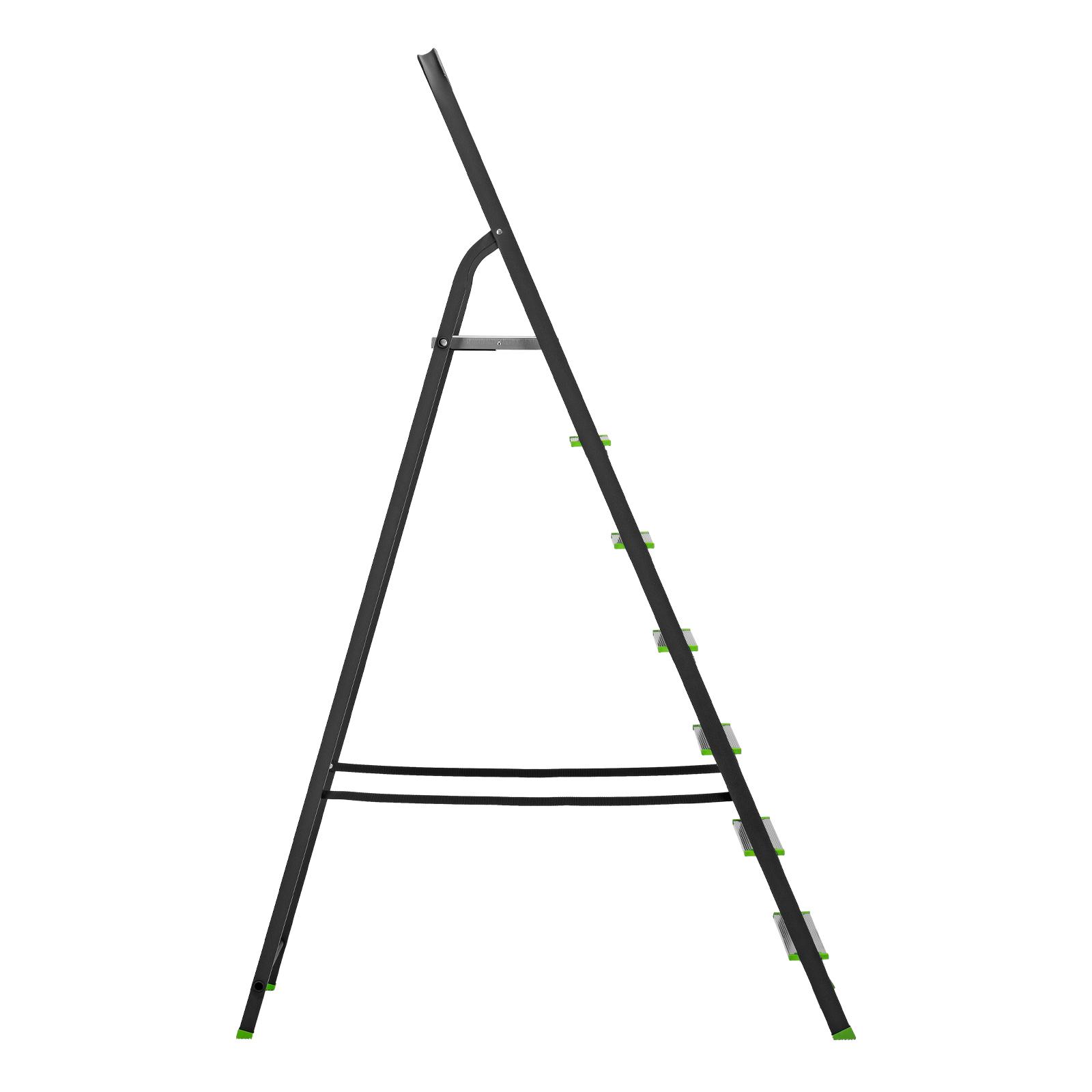 Стремянка, 7 ступеней, стальной профиль, алюминиевые ступени Россия Сибртех