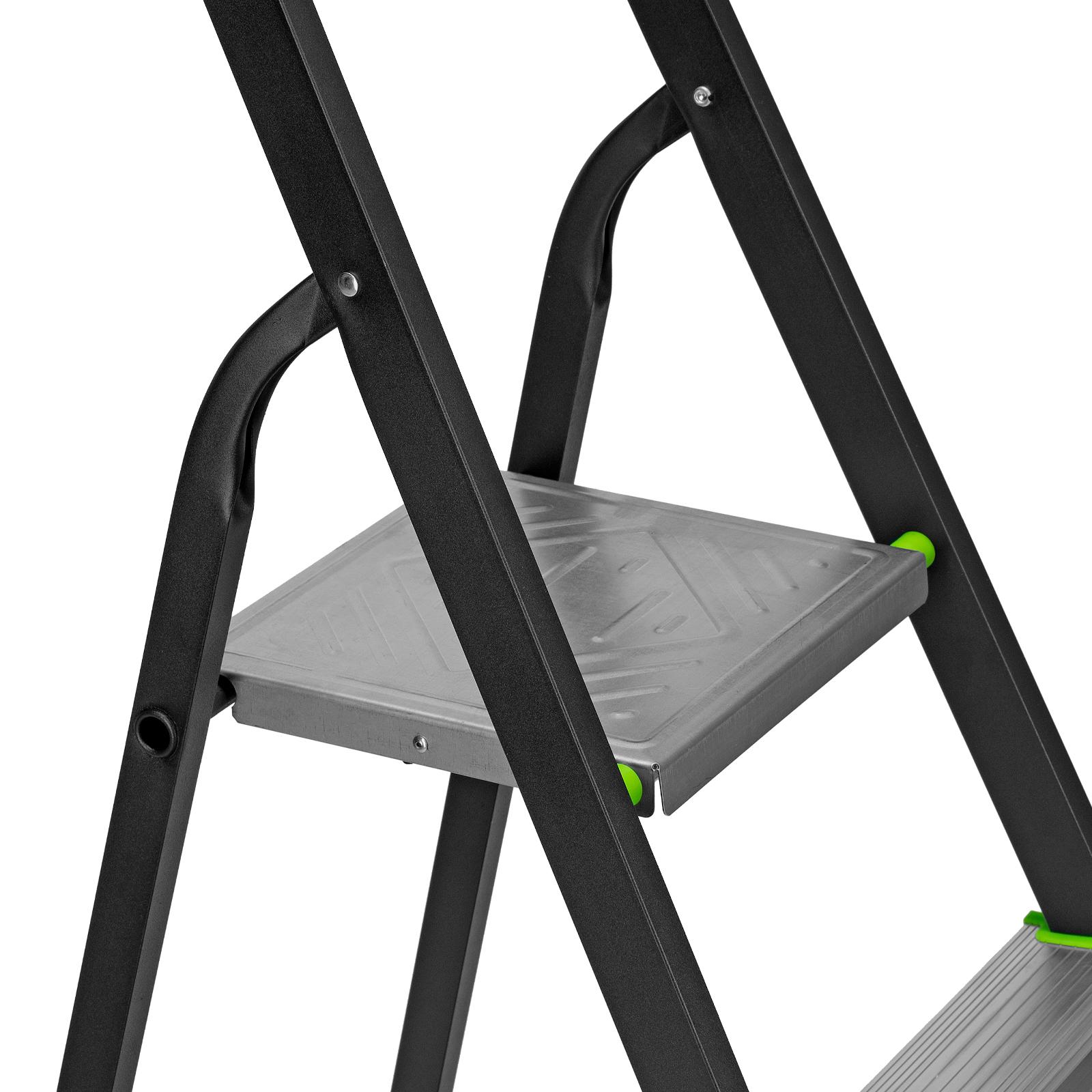 Стремянка, 7 ступеней, стальной профиль, алюминиевые ступени Россия Сибртех