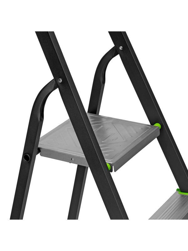 Стремянка, 7 ступеней, стальной профиль, алюминиевые ступени Россия Сибртех