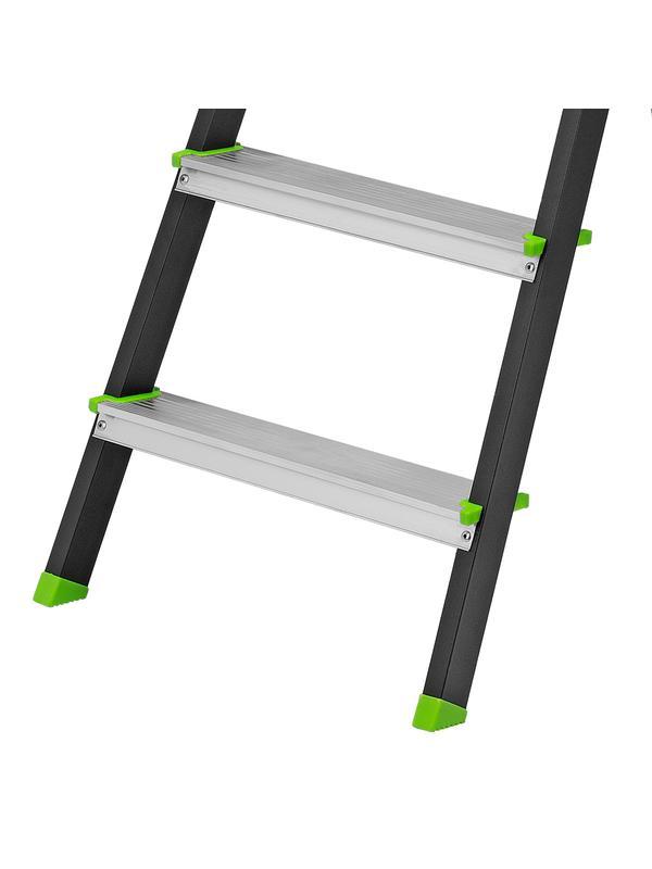 Стремянка, 7 ступеней, стальной профиль, алюминиевые ступени Россия Сибртех