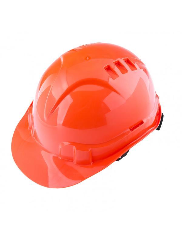Каска защитная с храповым механизмом, Европласт, оранжевая Россия Сибртех
