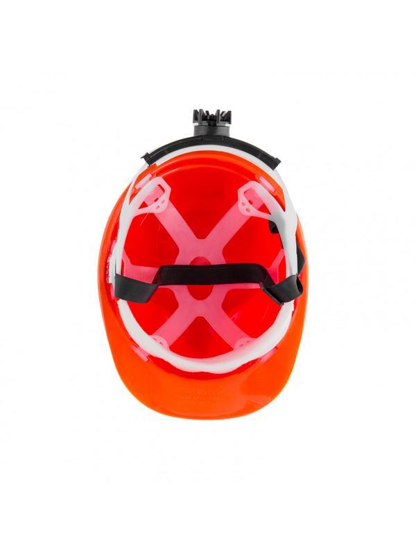 Каска защитная с храповым механизмом, Европласт, оранжевая Россия Сибртех