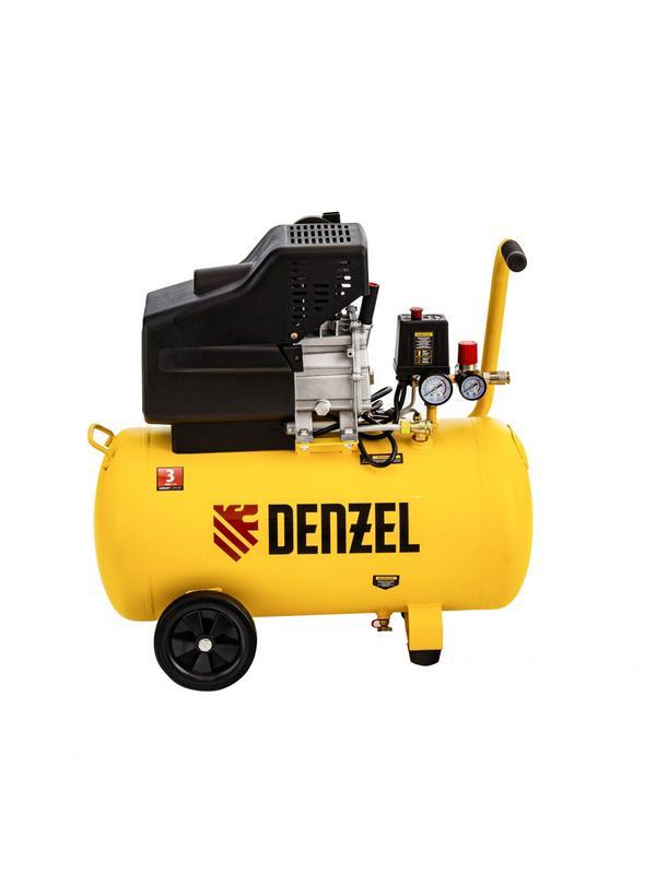 Компрессор воздушный прямой привод DC1700/50, 1.7 кВт, 50 литров, 260 л/мин Denzel
