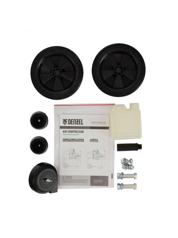 Компрессор воздушный прямой привод DC1700/50, 1.7 кВт, 50 литров, 260 л/мин Denzel