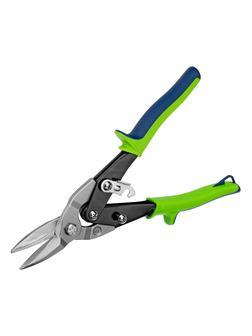 Ножницы по металлу, 250 мм, прямой рез, сталь С55, двухкомпонентные рукоятки СИБРТЕХ