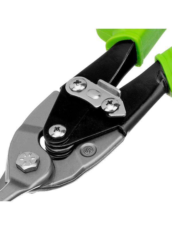 Ножницы по металлу, 250 мм, прямой рез, сталь С55, двухкомпонентные рукоятки СИБРТЕХ