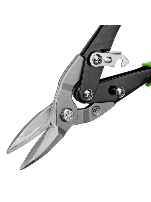 Ножницы по металлу, 250 мм, прямой рез, сталь С55, двухкомпонентные рукоятки СИБРТЕХ