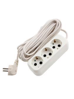 Удлинитель бытовой 7 м, 10А, тип УХз10, с заземлением, 3 розетки Сибртех