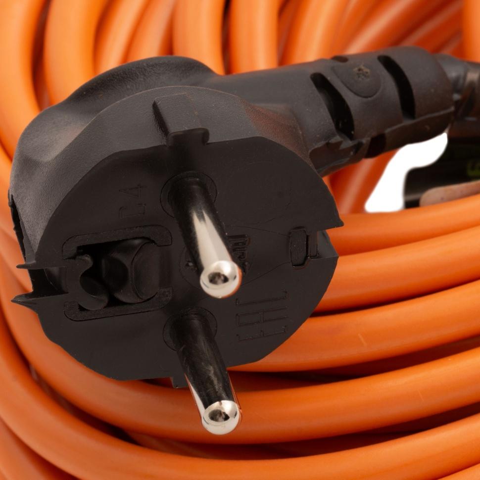 Удлинитель-шнур силовой 30 м, 16А, тип УХ16, ПВС, 1 розетка без заземления Сибртех