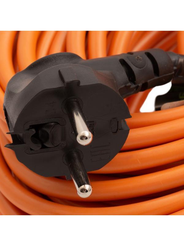 Удлинитель-шнур силовой 30 м, 16А, тип УХ16, ПВС, 1 розетка без заземления Сибртех