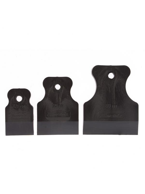 Набор шпателей 40-60-80 мм, черная резина, 3 шт Matrix