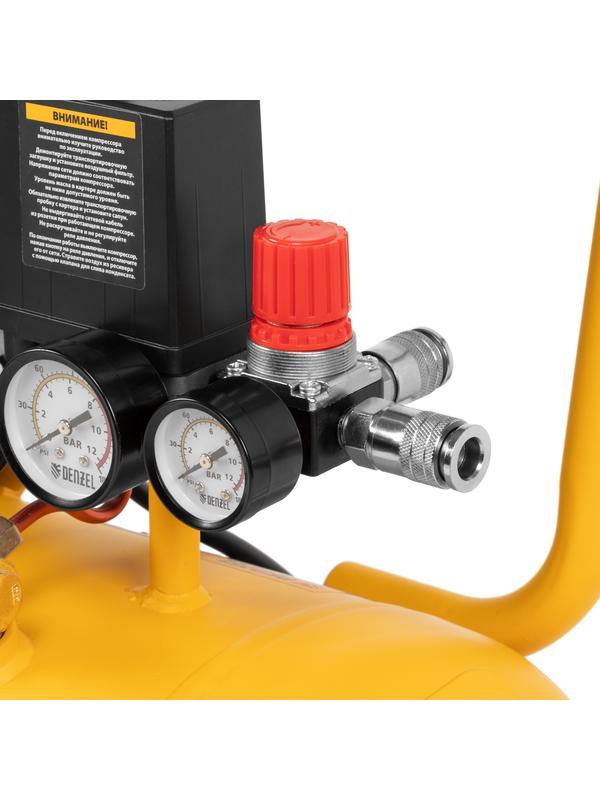 Компрессор воздушный, прямой привод DC1500/50, 1.5 кВт, 50 литров, 220 л/мин Denzel