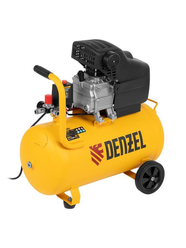 Компрессор воздушный, прямой привод DC1500/50, 1.5 кВт, 50 литров, 220 л/мин Denzel