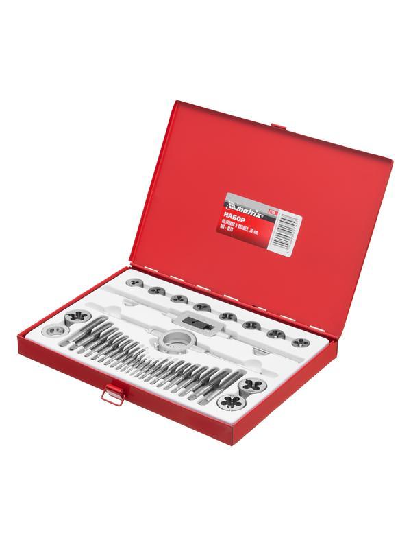 Набор метчиков и плашек М3-М16, 36 предметов Matrix