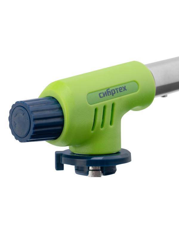 Горелка газовая на бутановый баллон, регулятор уровня пламени, пьезоподжиг Сибртех