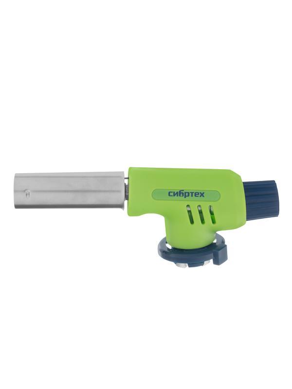 Горелка газовая на бутановый баллон, регулятор уровня пламени, пьезоподжиг Сибртех
