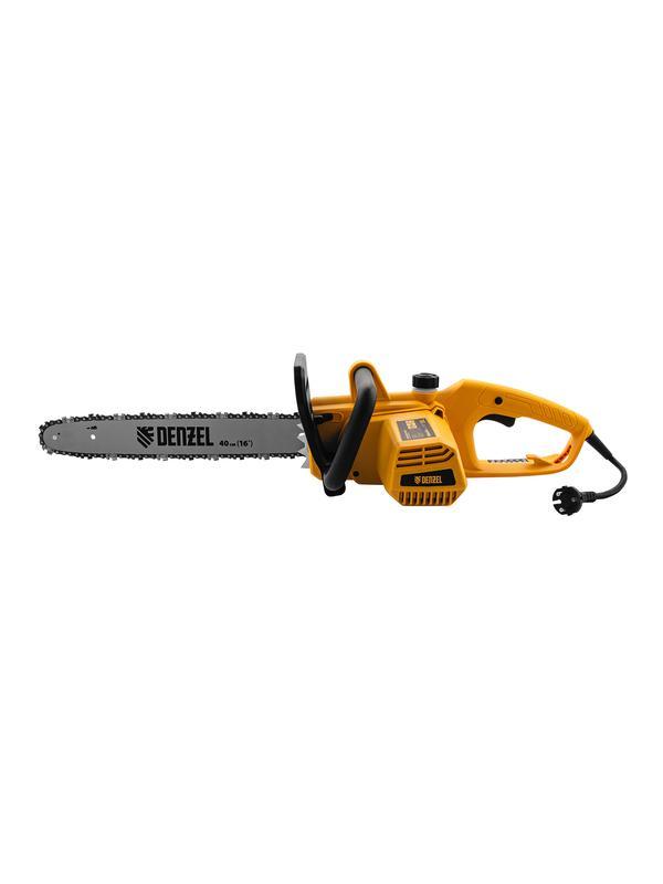 Пила цепная электрическая EDS-1800P, 1.8 кВт,поперечная, шина 40 см, шаг 3/8, паз 1.3 мм, 57 звеньев Denzel