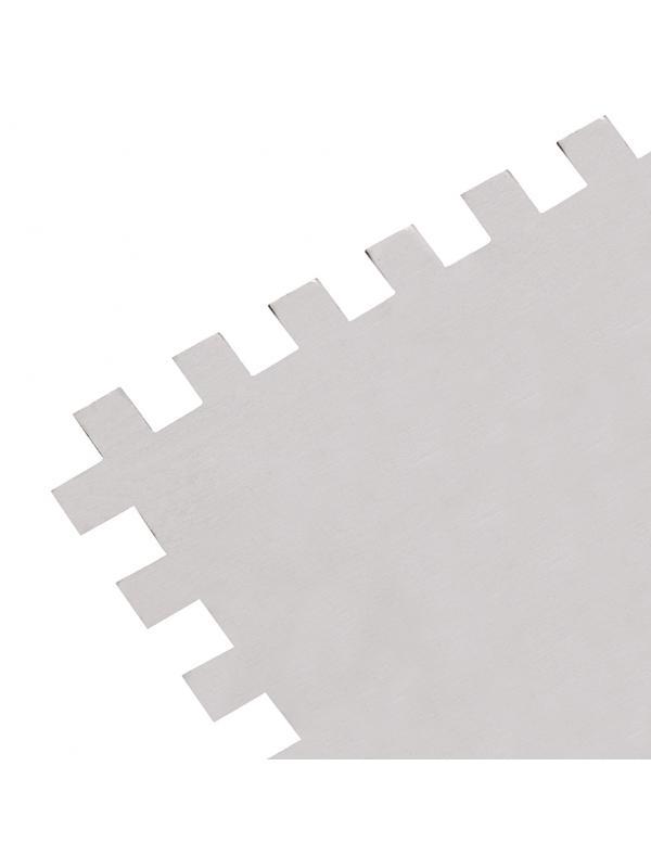 Гладилка из нержавеющей стали, 280 х 130 мм, зеркальная полировка, пластмассовая ручка, зуб 6 х 6 мм Matrix